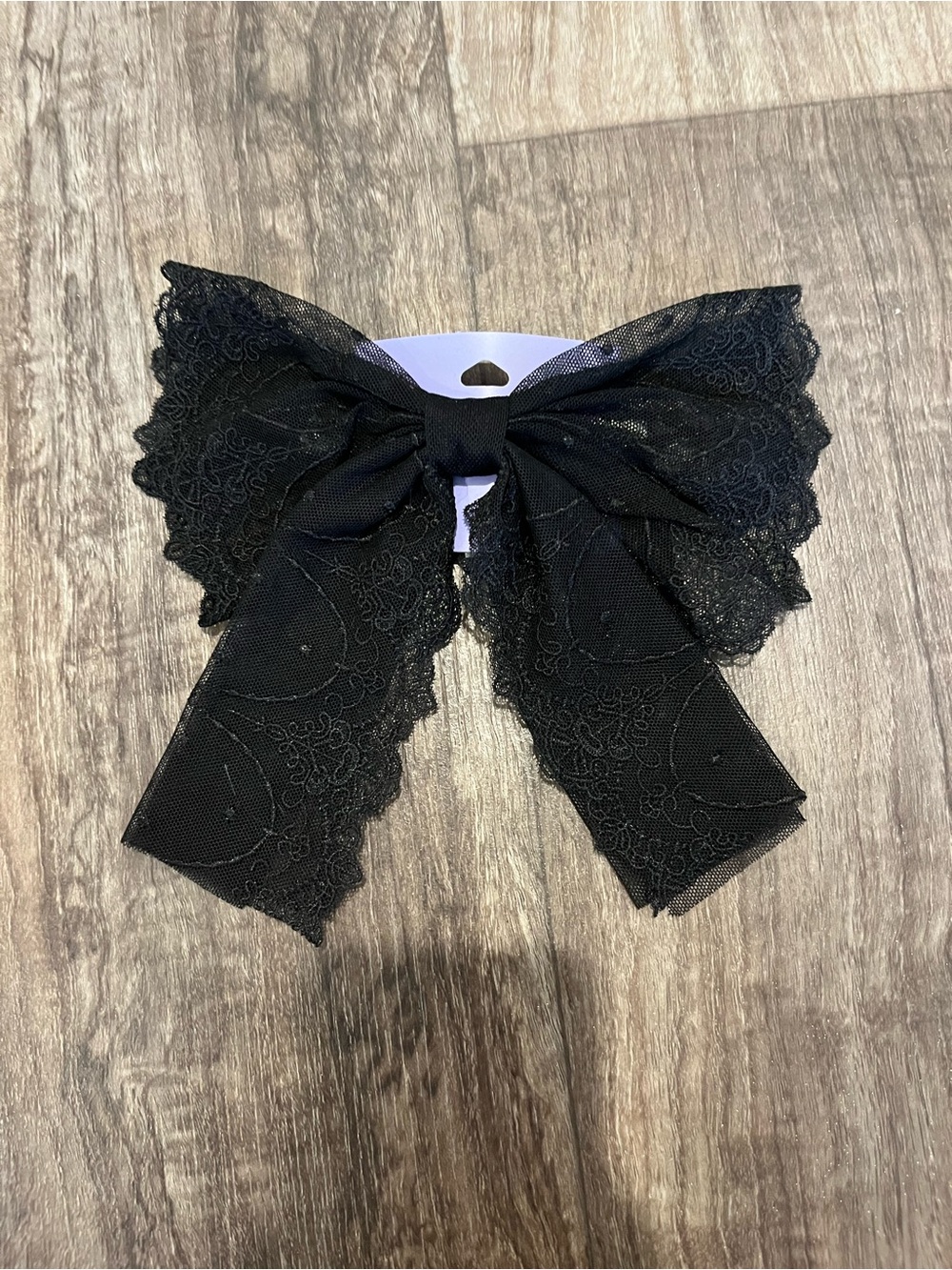 New with tags Claire’s black lace clip on bow